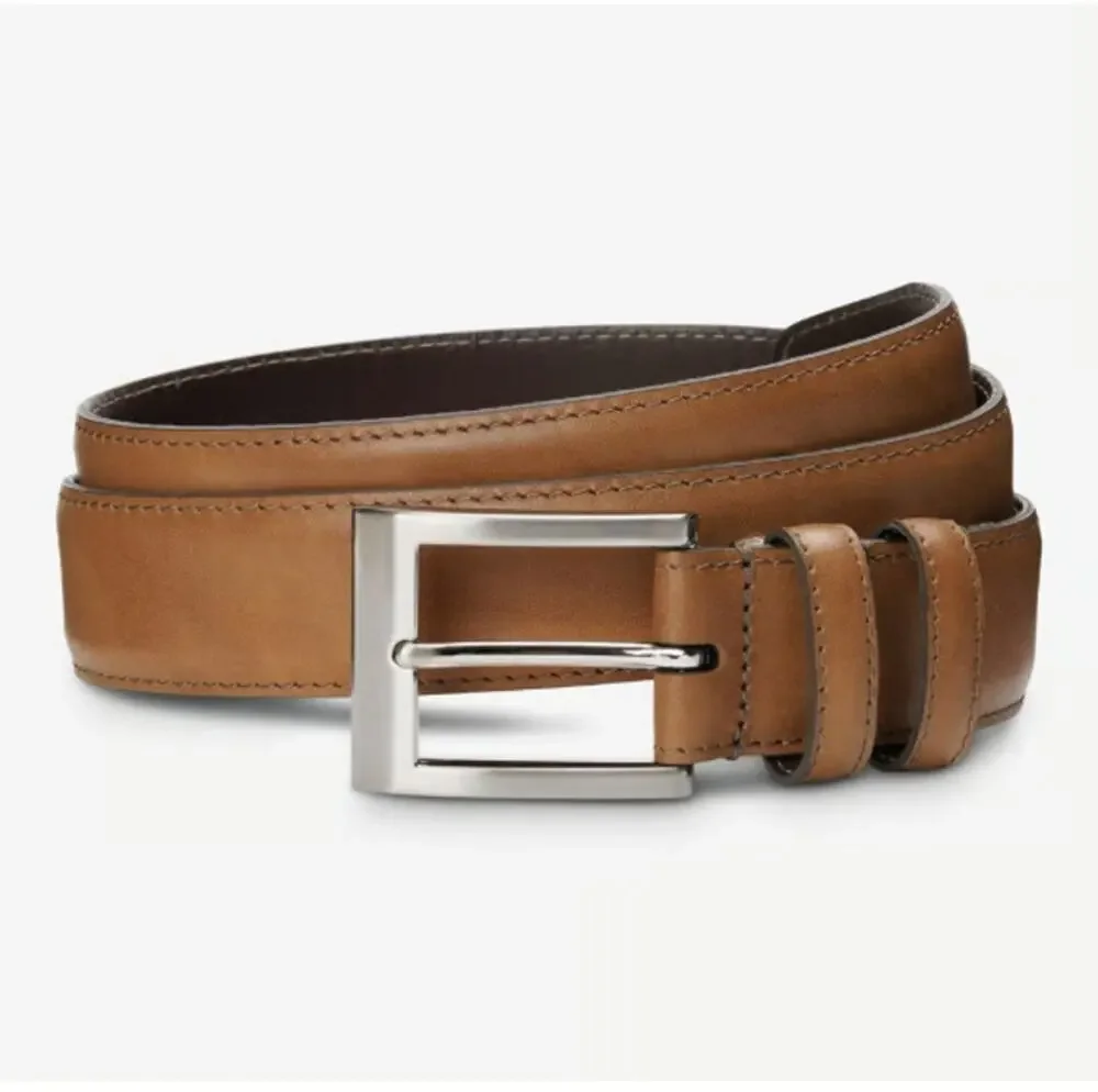 Allen Edmonds Men's Dark Walnut Leather Wide Basic Dress Belt Size 44